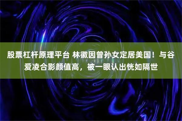 股票杠杆原理平台 林徽因曾孙女定居美国！与谷爱凌合影颜值高，被一眼认出恍如隔世